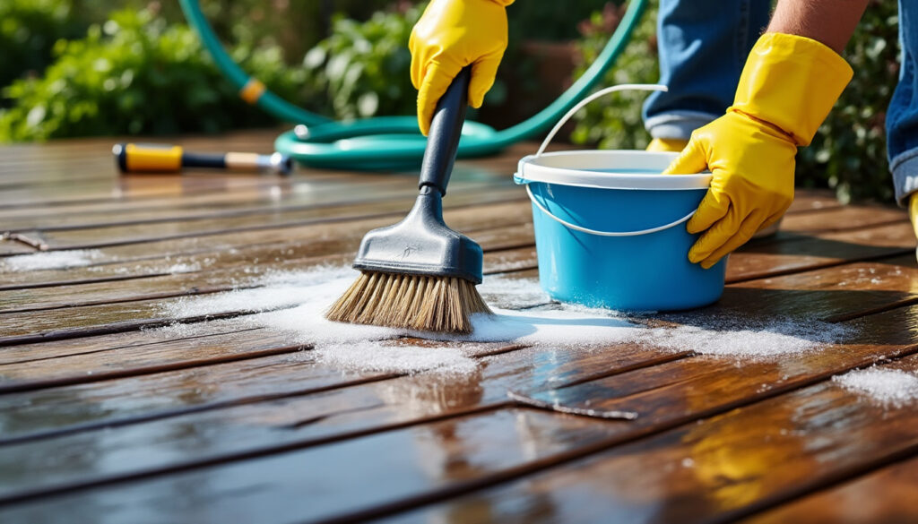 découvrez des méthodes efficaces et des conseils pratiques pour nettoyer votre terrasse en bois et lui redonner toute sa beauté.